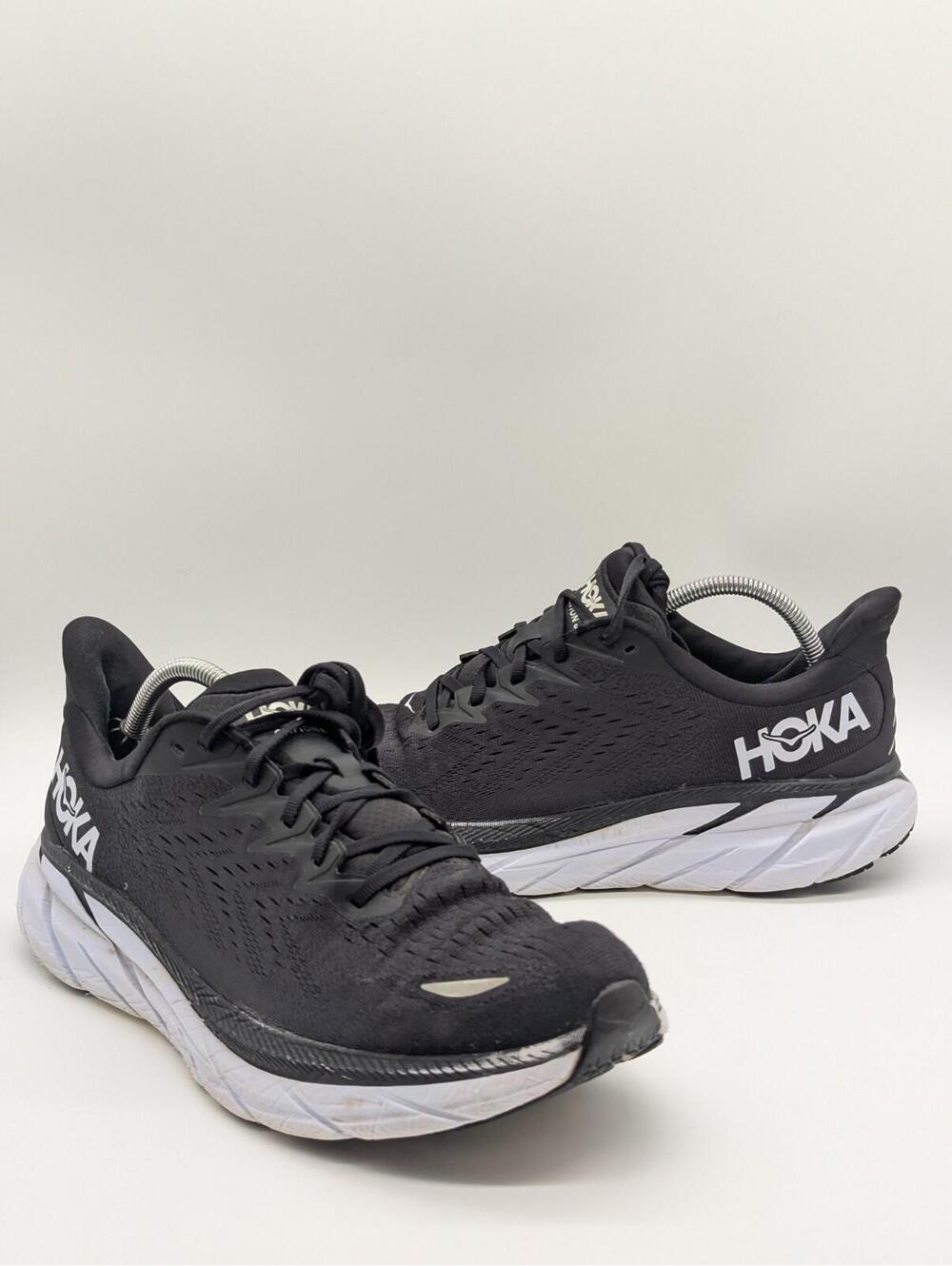 Hoka One One Clifton 8 Men's Size 11.5 D Running Shoes Gym Sneakers 1119393 BWHT